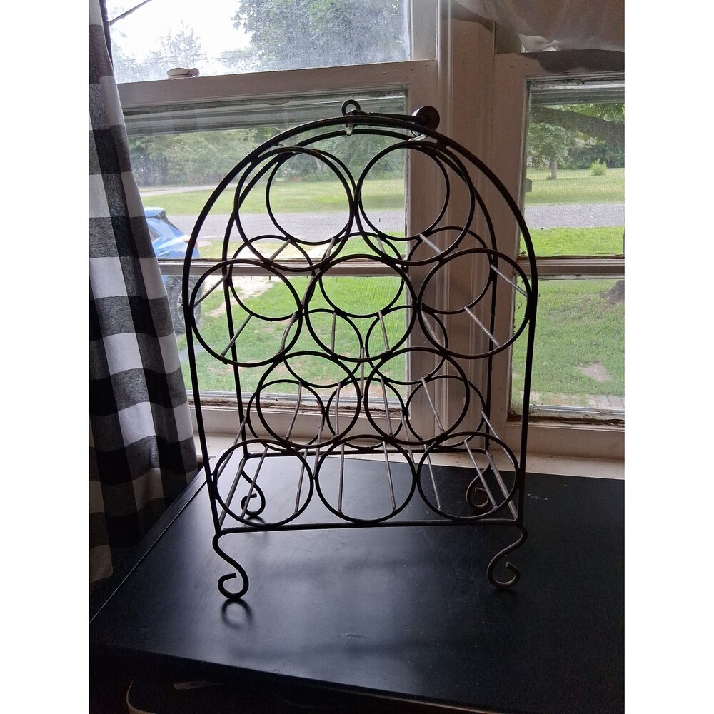 418 Metal Tabletop Wine Bottle Holder Rack